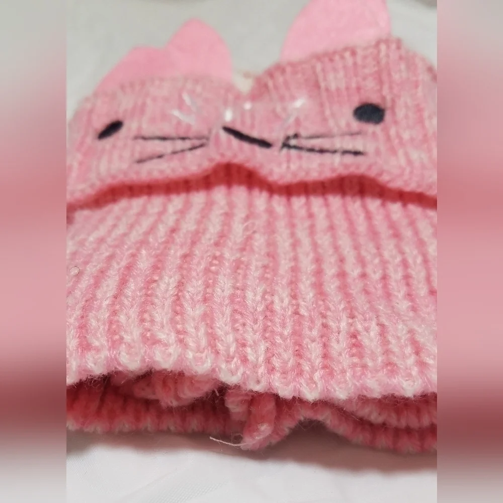 Kids Kitty Cat Face Boot Cuffs
